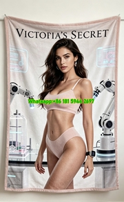 victoria's secret nude flannel throw blanket for sofa V270